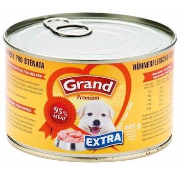 Grand Premium Dog Junior extra, konzerva 405 g