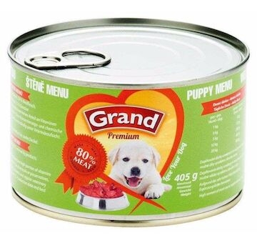 Grand Premium Dog Junior masová směs, konzerva 405 g