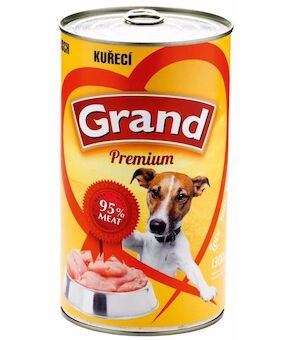 Grand Premium Dog kuřecí, konzerva 1300 g