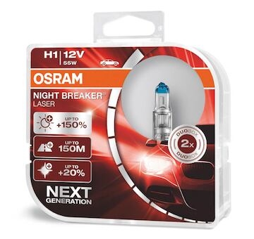 Halogenová žárovka Osram H1 12V 55W P14.5s NIGHT BREAKER UNLIMITED / 2ks