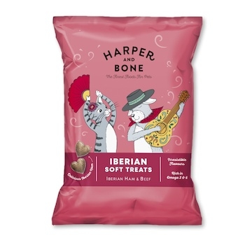 Harper and Bone Cat & Dog iberské měkké pamlsky hovězí 90 g