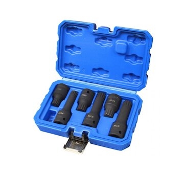 Hlavice rázové zástrčné 1/2" XZN(spline) M14, M16, M18, sada 6ks MAR-POL