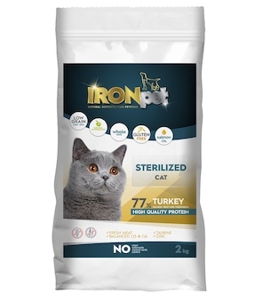 IRONpet Cat Sterilized Turkey (Krůta) 2 kg