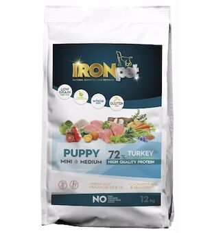 IRONpet Dog Puppy Mini & Medium Turkey (Krocan) 12 kg