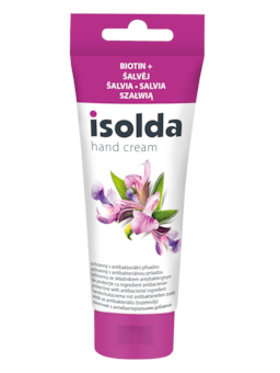 Isolda Šalvěj s biotinem 100ml, krém na ruce s antibakteriální přísadou,ochranný