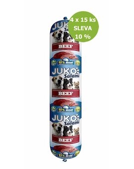 JUKO Salami Beef (hovězí) 1 kg, 4 x15 ks - SLEVA 10%