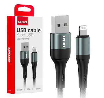 Kabel USB na Lightning 3A 100cm FullLINK AMIO-03913