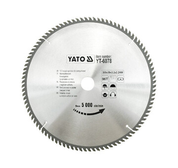 Kotouč na dřevo 300 x 30 mm 96z Yato YT-6078