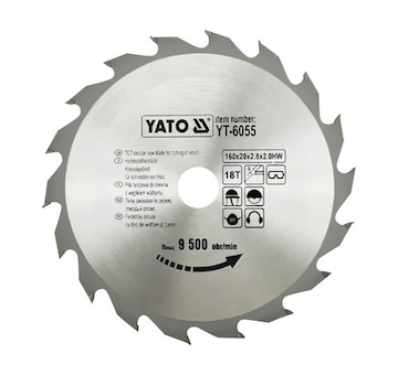 Kotouč na dřevo Yato YT-6055, 160 x 20 mm 18z