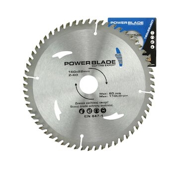 Kotouč pilový s SK plátky (vidiový), 160x60Tx22mm POWER BLADE