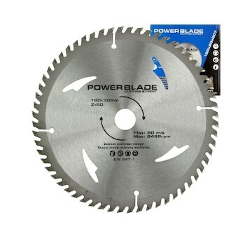 Kotouč pilový s SK plátky (vidiový), 180mmx20mmx60T POWER BLADE