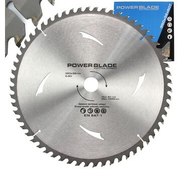 Kotouč pilový s SK plátky (vidiový), 350x60Tx32mm POWER BLADE