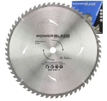 Kotouč pilový s SK plátky (vidiový), 500x60Tx32mm POWER BLADE