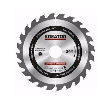 KRT020414 - Pilový kotouč na dřevo 185mm, 24T KREATOR