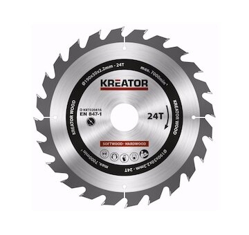 KRT020416 - Pilový kotouč na dřevo 190mm, 24T KREATOR