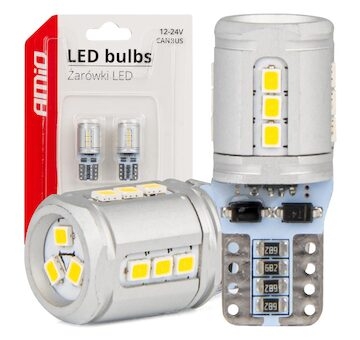 LED CANBUS BULBS T10e W5W 15x2016 SMD White 12V/24V AMIO-03723