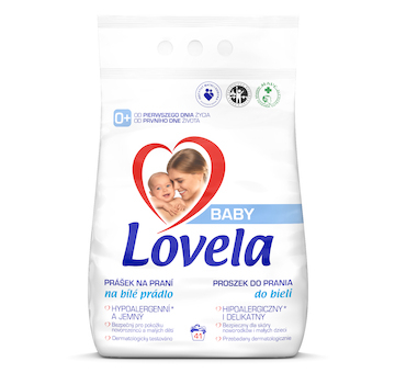 Lovela BABY prášek na praní na bílé prádlo 41PD=4,1kg