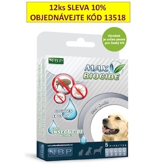 Max Biocide Spot-on Dog repelentní kapsle, pes 5 x 1 ml !CZ!