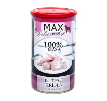 MAX Deluxe Dog kuřecí křídla, konzerva 1200 g