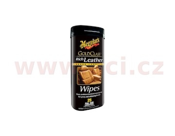 MEGUIARS Gold Class Rich Leather Cleaner Wipes - ubrousky k vyčištění a ošetření kůže 25 ks