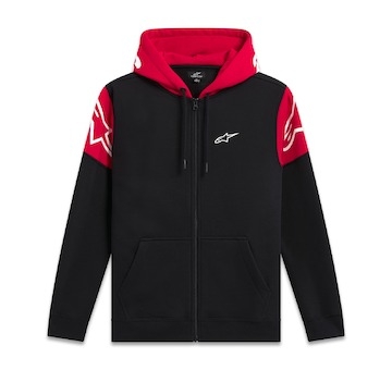 mikina VELOCITY HOODIE, ALPINESTARS (černá/červená, vel. L)