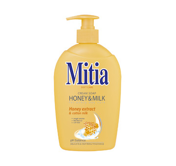 Mitia tekuté mýdlo 500ml Honey&Milk s dávkovačem