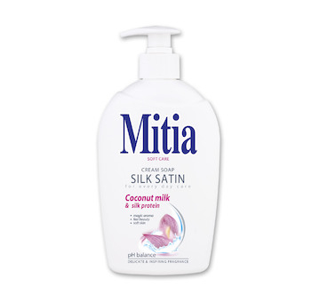 Mitia tekuté mýdlo 500ml Silk Satin s dávkovačem