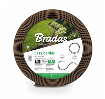 Obruba záhonů, hnědá 10m x 50mm EASY BORDER BRADAS