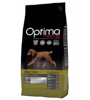 OPTIMAnova Dog Adult Mini Digestive Rabbit & Potato GF 8 kg