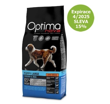 OPTIMAnova Dog Puppy Large Chicken & Rice 2 kg Expirace 4/2025 - SLEVA 