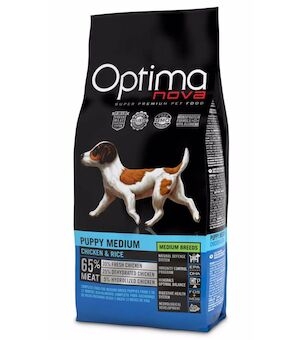 OPTIMAnova Dog Puppy Medium Chicken & Rice 12 kg