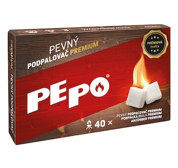 PE-PO premium pevný podpalovač 40 podpalů