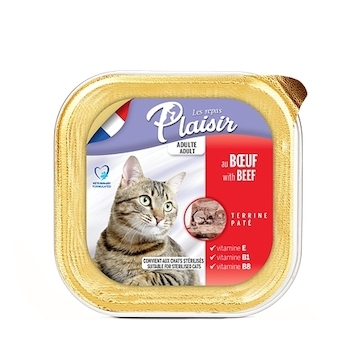 Plaisir Cat hovězí, vanička 100 g 