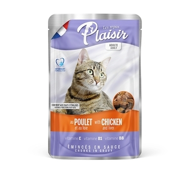 Plaisir Cat kuřecí & játra, kapsička 100 g