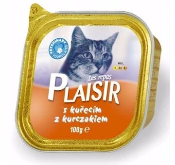 Plaisir Cat kuřecí, vanička 100 g 