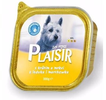 Plaisir Dog krůtí, vanička 300 g 