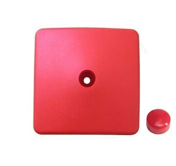 Plastová krytka - hranol 90 x 90 mm, červená KAXL