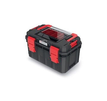 Plastový kufr, box na nářadí KXSA4530F X-BLOCK SOLID TOOLBOX ALU LOG KISTENBERG