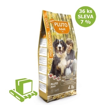 PLUTO Dog Adult 20 kg (paleta 36 ks) SLEVA 7 %