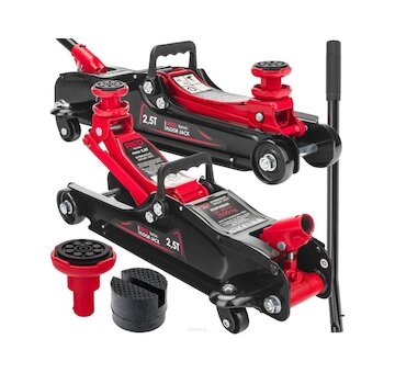 Pojízdný hydraulický zvedák 2.5t, nízkoprofilový, s prodloužením RED TECHNIC