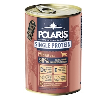 Polaris Single Protein Paté Pes Hovězí, konzerva 400 g