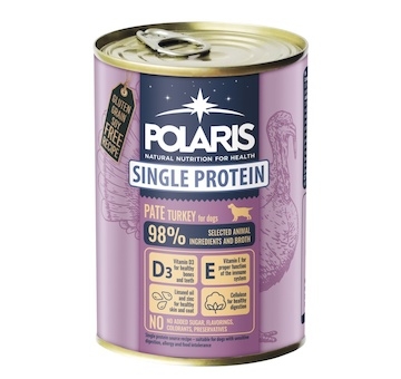 Polaris Single Protein Paté Pes Krůtí, konzerva 400 g