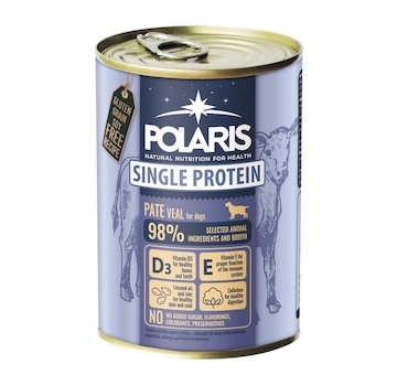 Polaris Single Protein Paté Pes Telecí, konzerva 400 g