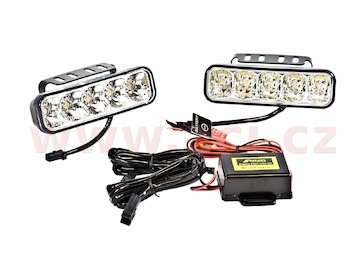 přídavná světla LED pro denní svícení (12 V / 24 V) 147x59,5x56 mm sada