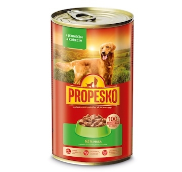 PROPESKO Dog jehněčí a kuřecí v omáčce, kousky 1240 g