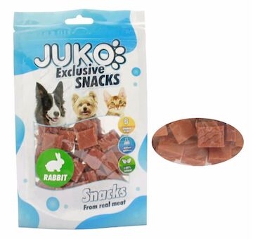 Rabbit big bites 3 x 2 cm JUKO Snacks 70 g