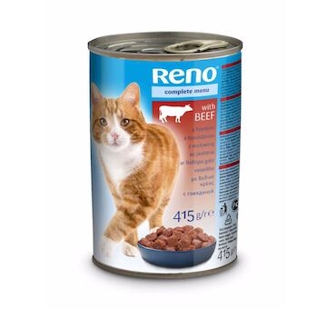 RENO Cat hovězí, kousky 415 g