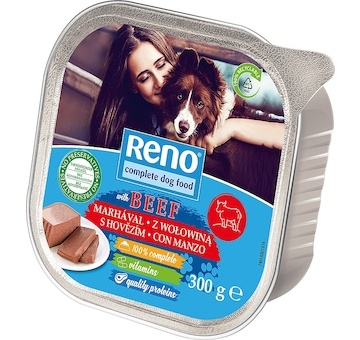 RENO Dog hovězí, vanička 300 g 