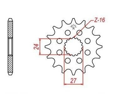 řetězové kolečko pro sekundární řetězy typu 530, JT - Anglie (18 zubů)