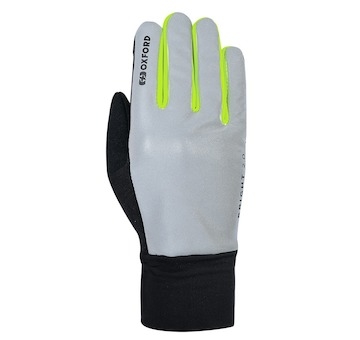 rukavice BRIGHT GLOVES 2.0, OXFORD (černá/reflexní/žlutá fluo, vel. XL)